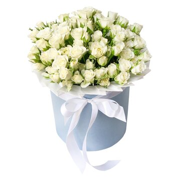 Снежный день - 31 роза в коробке