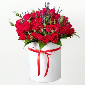 Вальс - 21 красная роза в коробке