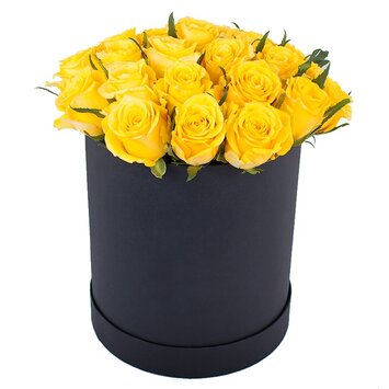 25 желтых роз