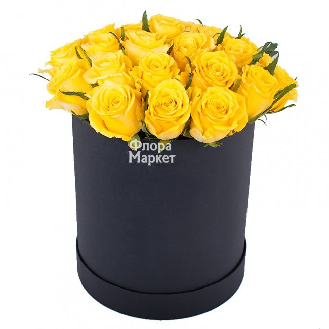 25 желтых роз в  от магазина цветов «»
