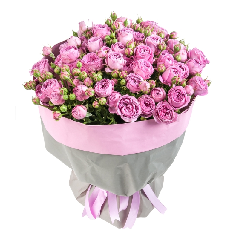 Букет из 11 пионовидных кустовых роз Бабблс от интернет-магазина «» в 