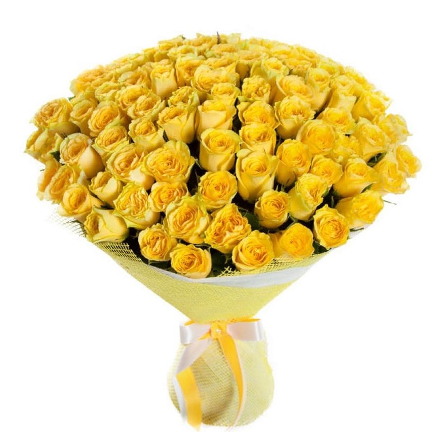 Букет для отличного настроения - 101 роза от интернет-магазина «» в 