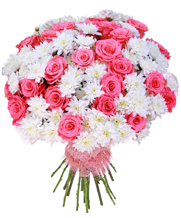 Букет хризантем и роз «Бум» от интернет-магазина «» в 