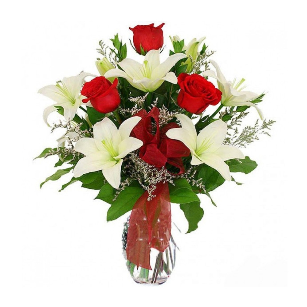 Коктейль роз и лилий от интернет-магазина «» в 