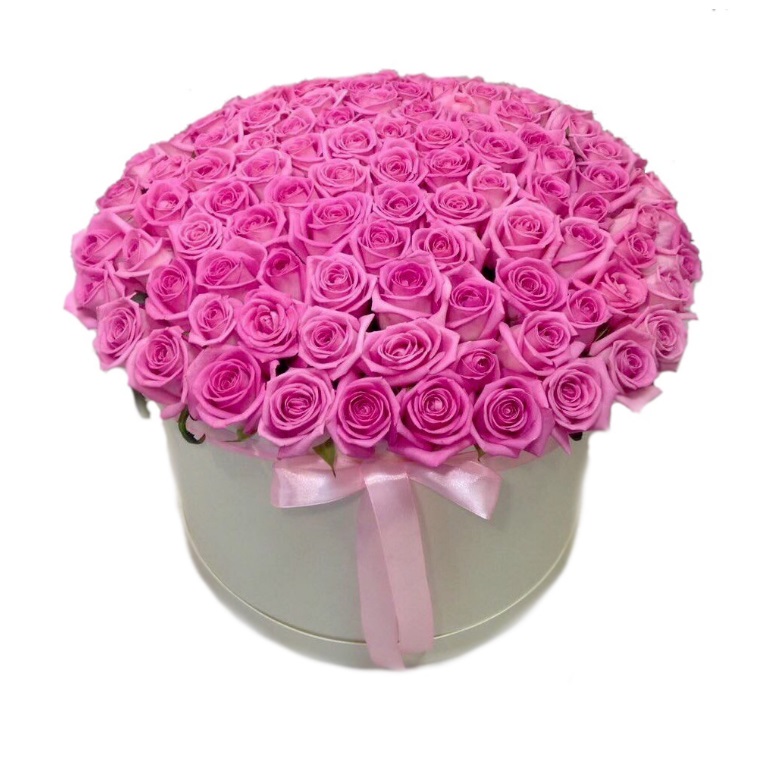 Розовый бум 101 роза в коробке от интернет-магазина «» в 